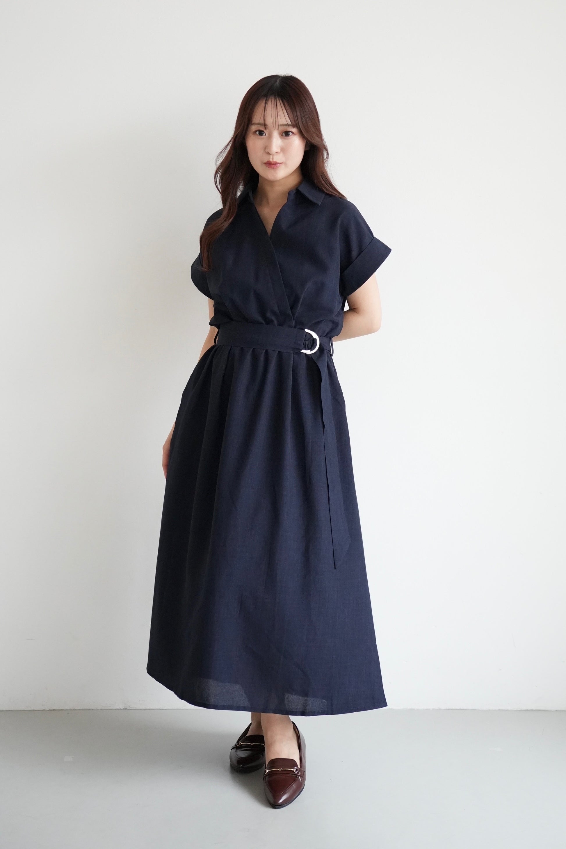 カシュクールシャツワンピース
