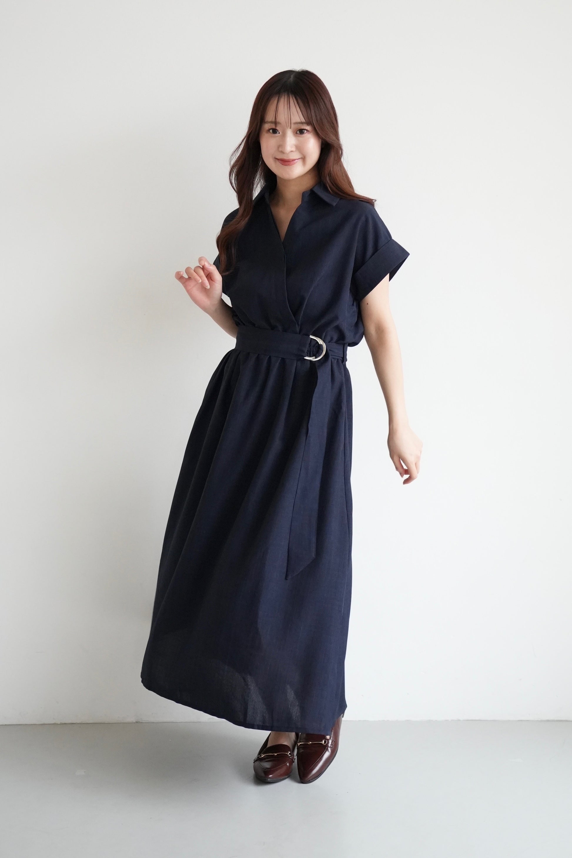 カシュクールシャツワンピース